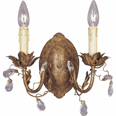 Maxim Elegante 2-LT Wall Sconce - Etruscan Gold - 2857EG