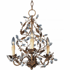Maxim Elegante 3-LT Mini Chandelier - Etruscan Gold - 2850EG Maxim Elegante 3-LT Mini Chandelier - Etruscan Gold - 2850EG