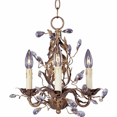 Maxim Elegante 3-LT Mini Chandelier - Etruscan Gold - 2855EG Maxim Elegante 3-LT Mini Chandelier - Etruscan Gold - 2855EG
