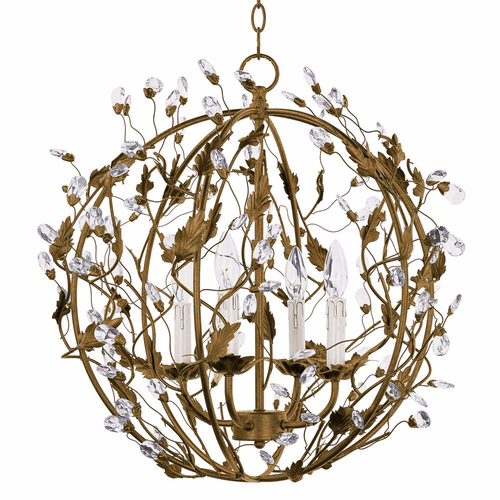 Maxim Elegante 4-LT Ball Entry Foyer Pendant - Etruscan Gold - 2854EG