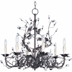 Maxim Elegante 6-LT Single-Tier Chandelier - Oil Rubbed Bronze - 2851OI Maxim Elegante 6-LT Single-Tier Chandelier - Oil Rubbed Bronze - 2851OI