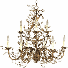 Maxim Elegante 9-LT Multi-Tier Chandelier - Etruscan Gold - 2852EG Maxim Elegante 9-LT Multi-Tier Chandelier - Etruscan Gold - 2852EG