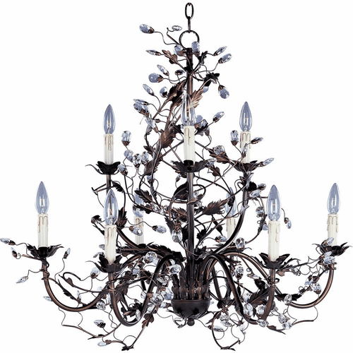 Maxim Elegante 9-LT Multi-Tier Chandelier - Oil Rubbed Bronze - 2852OI