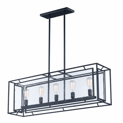 Maxim Era 5-LT Pendant - Black - 21677CDBK