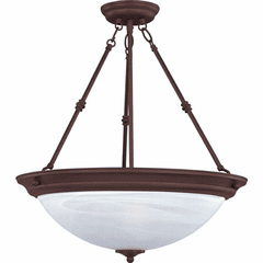Maxim Essentials 3-LT Inverted Bowl Pendant - Oil Rubbed Bronze - 5845MROI Maxim Essentials 3-LT Inverted Bowl Pendant - Oil Rubbed Bronze - 5845MROI