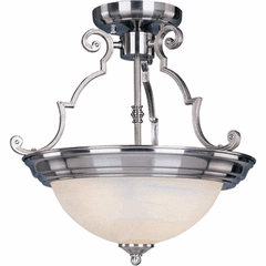 Maxim Essentials 3-LT Semi-Flush Mount - Satin Nickel - 5844MRSN