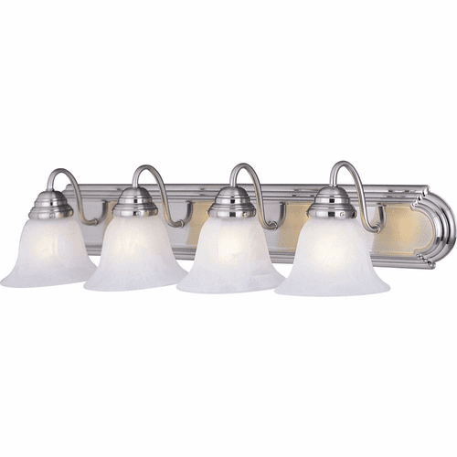 Maxim Essentials 4-LT Bath Vanity Light - Satin Nickel - 8014MRSN