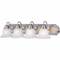 Maxim Essentials 4-LT Bath Vanity Light - Satin Nickel - 8014MRSN Maxim Essentials 4-LT Bath Vanity Light - Satin Nickel - 8014MRSN