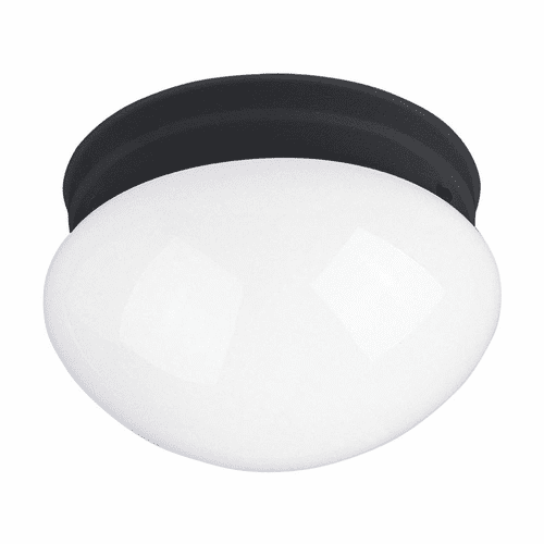 Maxim Essentials - 588x Essentials 1-Light Flush Mount - Black - 5880WTBK
