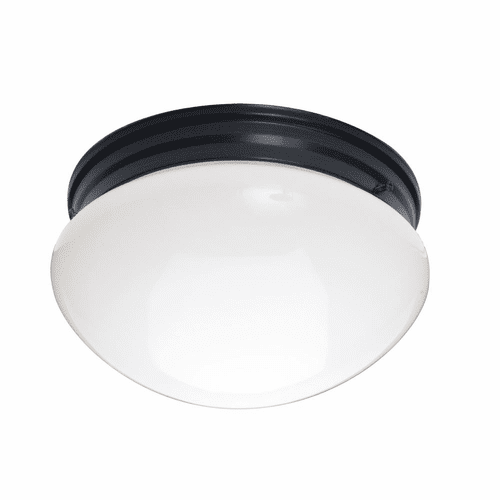 Maxim Essentials - 588x Essentials 2-Light Flush Mount - Black - 5881WTBK