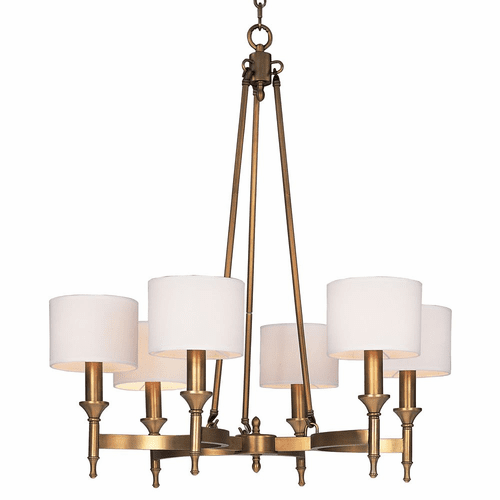 Maxim Fairmont 6-LT Single-Tier Chandelier - Natural Aged Brass - 22375OMNAB