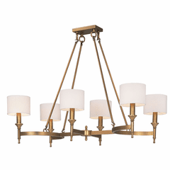 Maxim Fairmont 6-LT Single-Tier Chandelier - Natural Aged Brass - 22376OMNAB