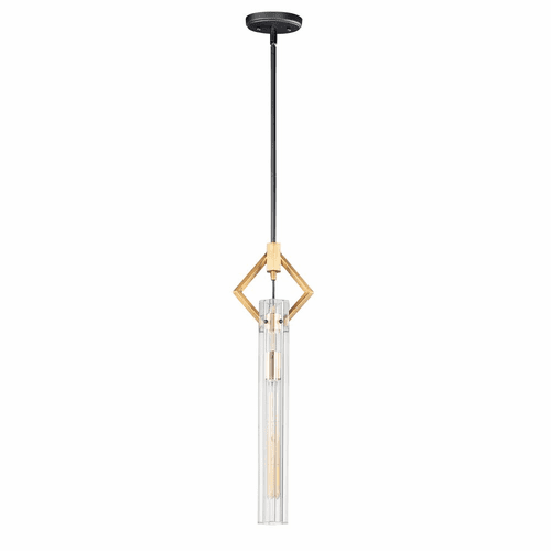 Maxim Flambeau 1-LT Mini Pendant - Black / Antique Brass - 16111CLBKAB