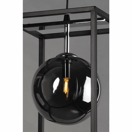 Maxim Fluid 1-Light LED Pendant - Black / Polished Chrome - 11361MSKBKPC