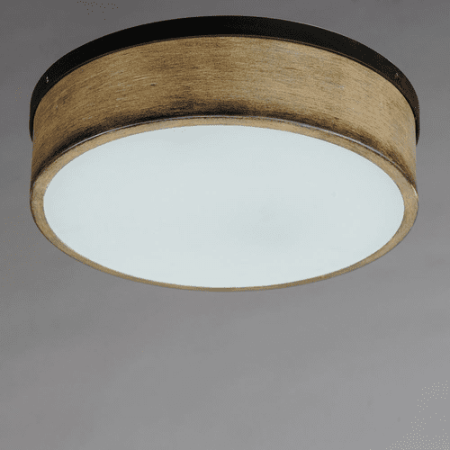 Maxim Franklin 2-Light Flush Mount - Driftwood / Black - 14440DWBK