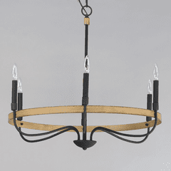 Maxim Franklin 6-Light Chandelier - Driftwood / Black - 14446DWBK Maxim Franklin 6-Light Chandelier - Driftwood / Black - 14446DWBK