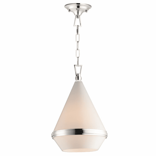 Maxim Giza 11.25" 1-Light Pendant - Polished Nickel - 10374WTPN