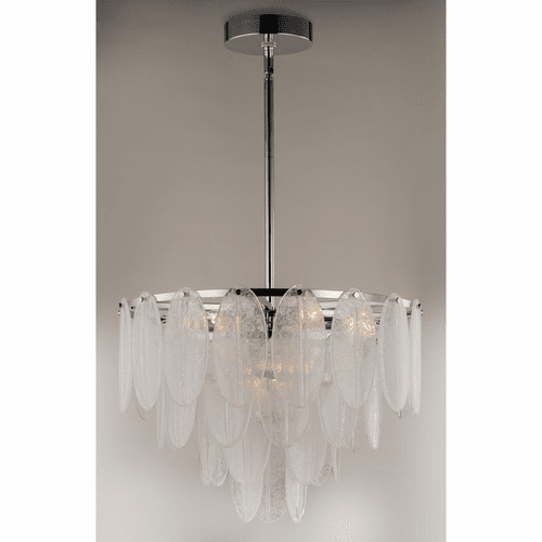 Maxim Glacier 9-Light Chandelier - White / Polished Chrome - 30735CLWTPC