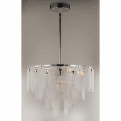 Maxim Glacier 9-Light Chandelier - White / Polished Chrome - 30735CLWTPC
