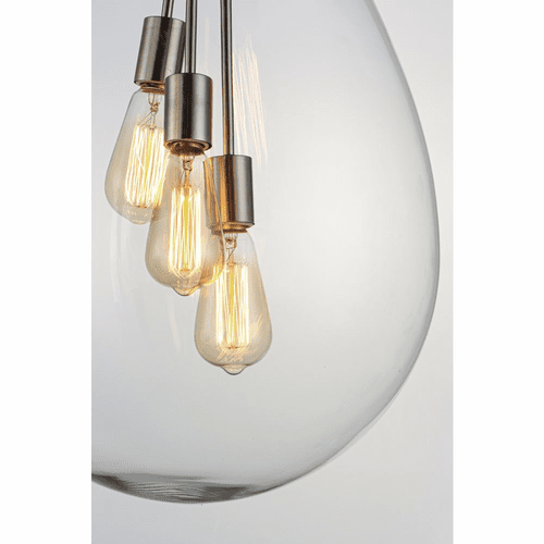 Maxim Gourd 3-Light Pendant - Satin Nickel - 10164CLSN