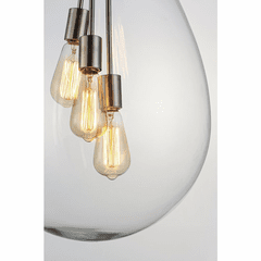 Maxim Gourd 3-Light Pendant - Satin Nickel - 10164CLSN