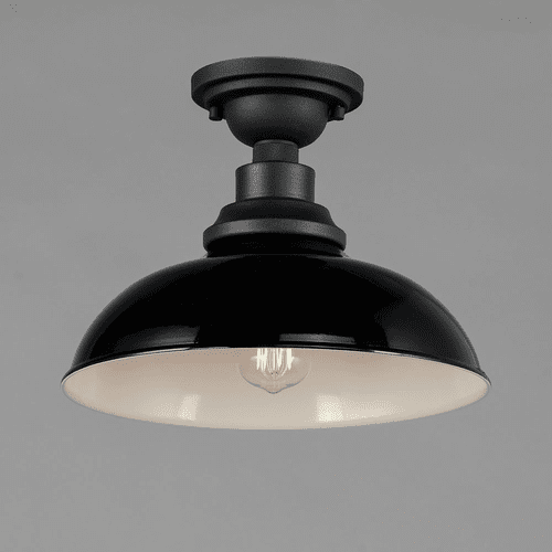 Maxim Granville 1-Light Flush Mount - Gloss Black / Black - 35110GBBK