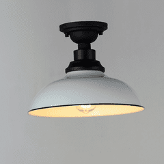 Maxim Granville 1-Light Flush Mount - White / Black - 35110WTBK