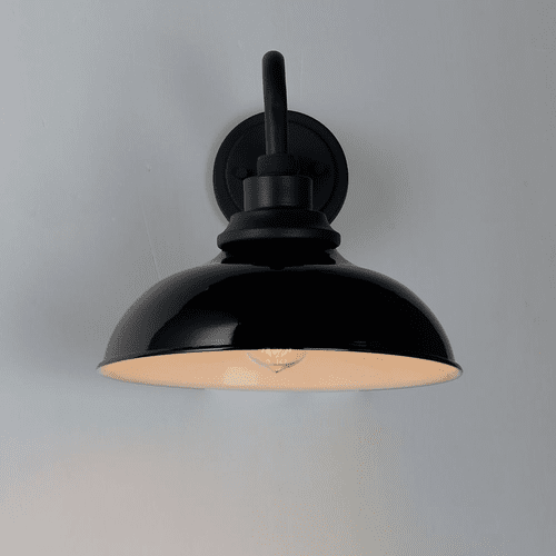 Maxim Granville 1-Light Outdoor Wall Mount - Gloss Black / Black - 35114GBBK