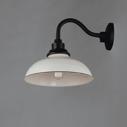 Maxim Granville 1-Light Outdoor Wall Mount - White / Black - 35114WTBK