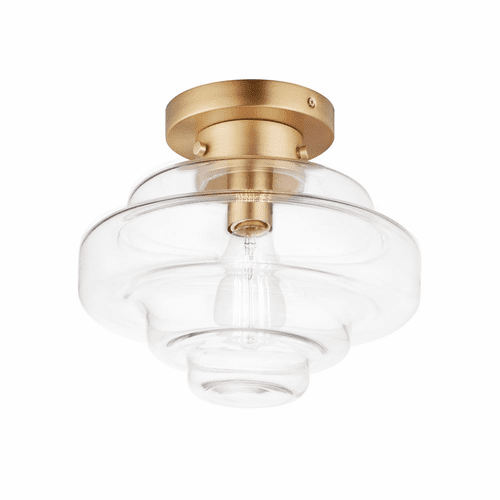 Maxim Harbor 1-Light Flush Mount - Satin Brass - 11120CLSBR