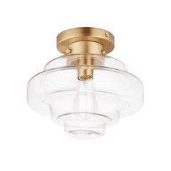 Maxim Harbor 1-Light Flush Mount - Satin Brass - 11120CLSBR Maxim Harbor 1-Light Flush Mount - Satin Brass - 11120CLSBR