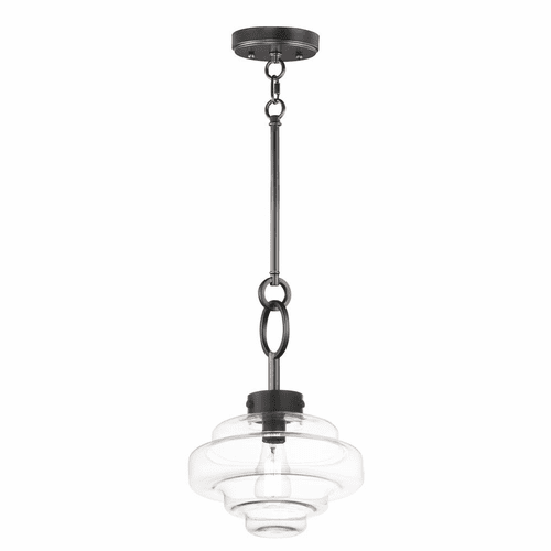 Maxim Harbor 1-Light Pendant - Black - 11122CLBK