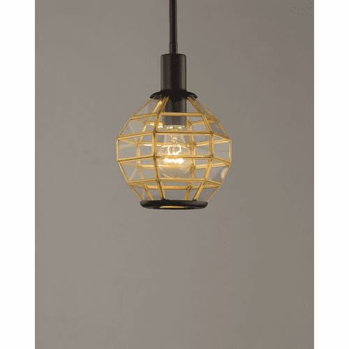 Maxim Heirloom 1-Light Mini Pendant - Black / Burnished Brass - 11541BKBUB