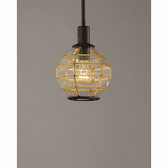 Maxim Heirloom 1-Light Mini Pendant - Black / Burnished Brass - 11541BKBUB
