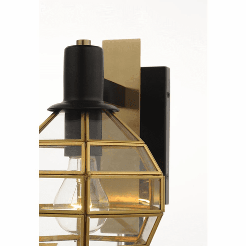 Maxim Heirloom 1-Light Outdoor Wall - Black / Burnished Brass - 11543BKBUB