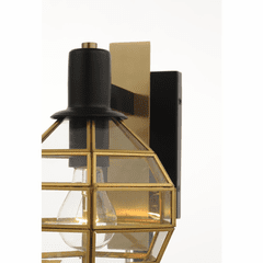 Maxim Heirloom 1-Light Outdoor Wall - Black / Burnished Brass - 11543BKBUB