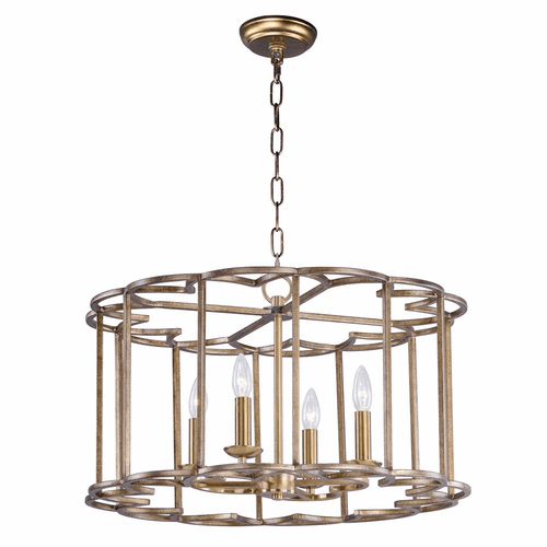 Maxim Helix 4-LT Single-Tier Chandelier - Bronze Fusion - 24736BZF
