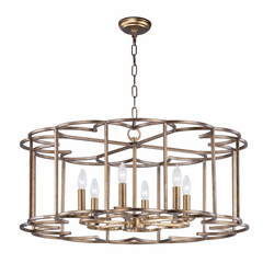 Maxim Helix 6-LT Single-Tier Chandelier - Bronze Fusion - 24735BZF