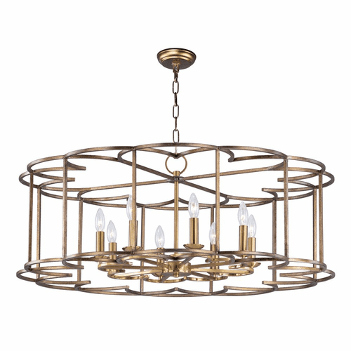 Maxim Helix 8-LT Single-Tier Chandelier - Bronze Fusion - 24734BZF