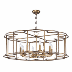 Maxim Helix 8-LT Single-Tier Chandelier - Bronze Fusion - 24734BZF