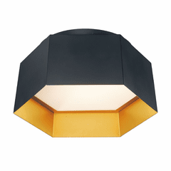 Maxim Honeycomb 1-LT LED Flush Mount - Black / Gold - 30330BKGLD