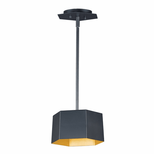 Maxim Honeycomb 1-LT LED Mini Pendant - Black / Gold - 30331BKGLD