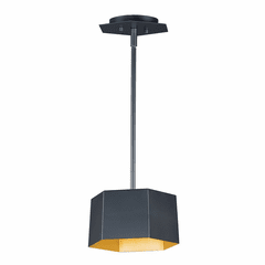 Maxim Honeycomb 1-LT LED Mini Pendant - Black / Gold - 30331BKGLD