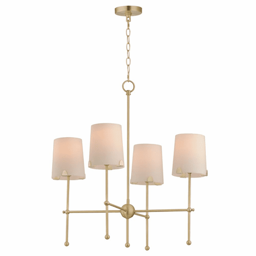 Maxim Huntington 4-Light Chandelier - Satin Brass - 32364WTSBR