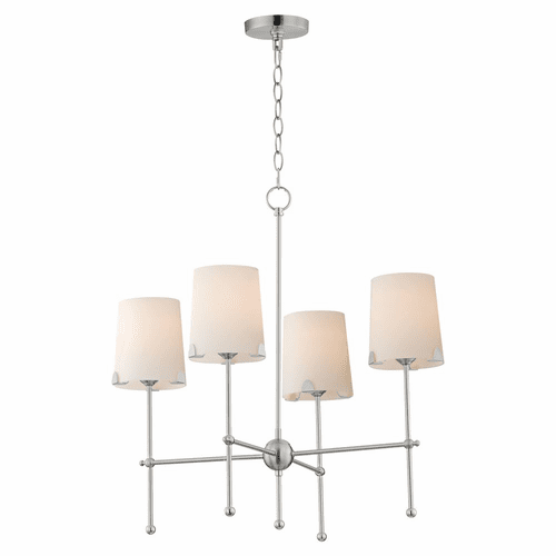 Maxim Huntington 4-Light Chandelier - Satin Nickel - 32364WTSN