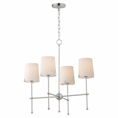 Maxim Huntington 4-Light Chandelier - Satin Nickel - 32364WTSN Maxim Huntington 4-Light Chandelier - Satin Nickel - 32364WTSN