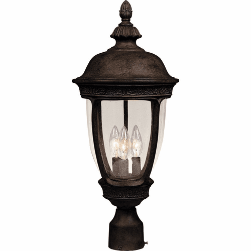 Maxim Knob Hill Cast 3-LT Outdoor Pole/Post Lantern - Sienna - 3461CDSE