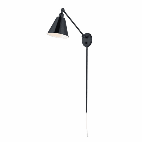 Maxim Library 1-Light Wall Sconce - Black - 12222BK