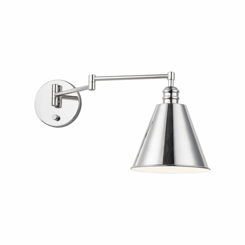 Maxim Library 1-Light Wall Sconce Horizontal Swing Arm - Polished Nickel - 12220PN