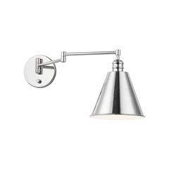 Maxim Library 1-Light Wall Sconce Horizontal Swing Arm - Polished Nickel - 12220PN
